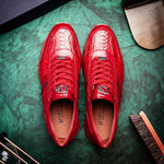 Marco Di Milano Brescia Python & Calfskin Sneakers Red