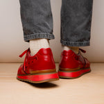 Marco Di Milano Brescia Python & Calfskin Sneakers Red