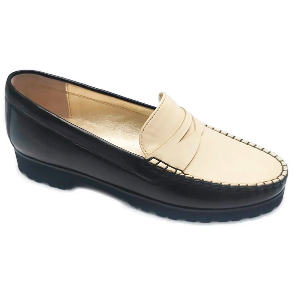 Robert Zur Women's Brighton True Glove Loafer Black / Bone