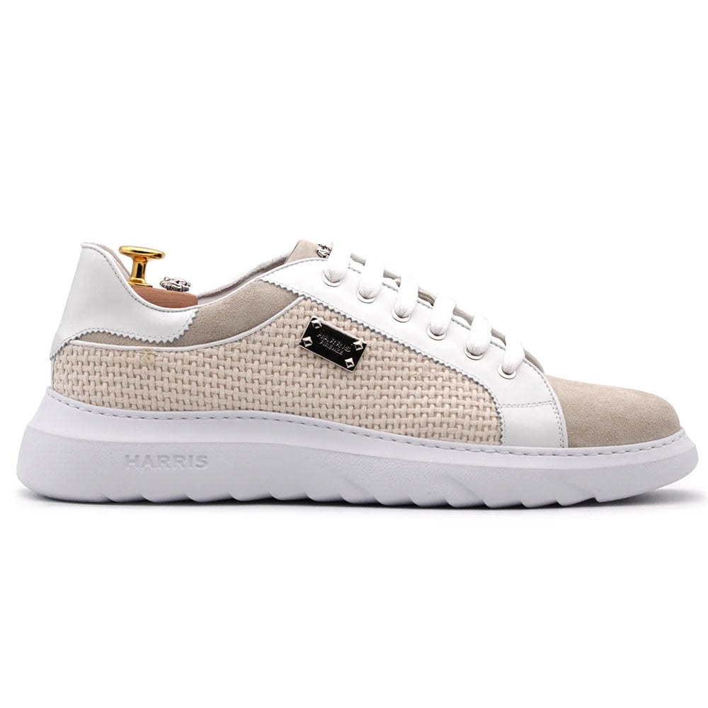 Harris Firenze 1913 Perforated Suede Sneakers Beige
