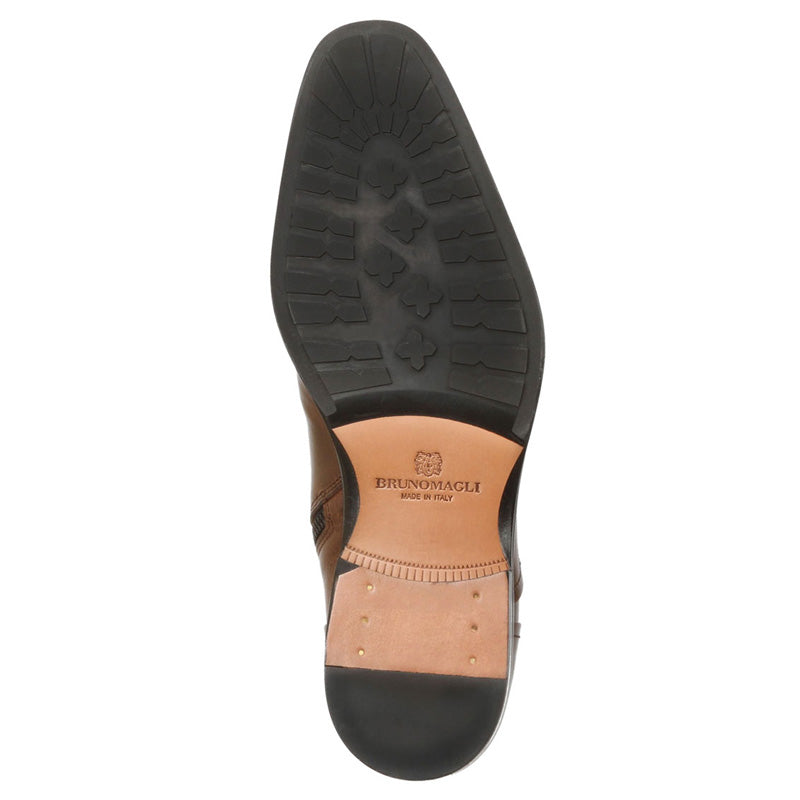 Bruno Magli Alberto Leather Monk Strap Boots Dark Grey