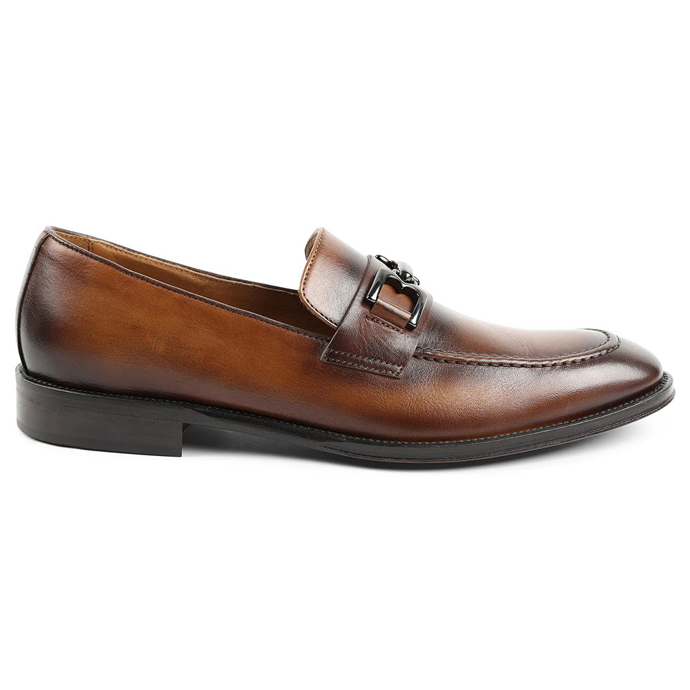Bruno Magli Alpha Bit Leather Loafers Cognac