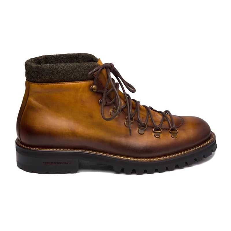 Bruno Magli Alpino Leather Hiking Boots Cognac