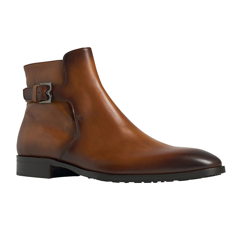 Bruno Magli Angiolini Leather Dress Boots Cognac