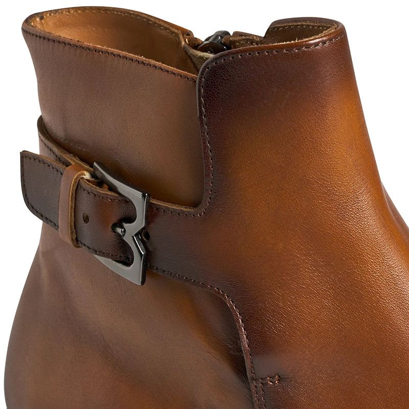 Bruno Magli Angiolini Leather Dress Boots Cognac