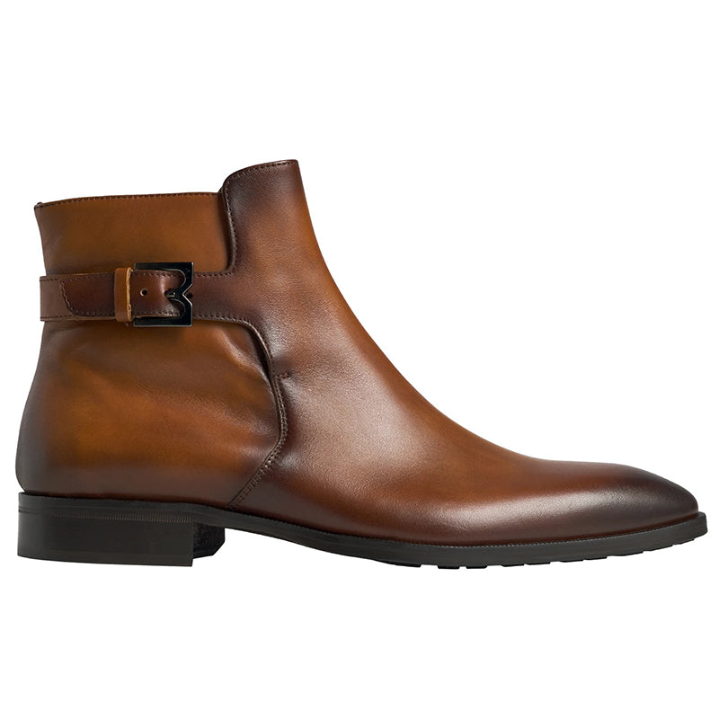 Bruno Magli Angiolini Leather Dress Boots Cognac
