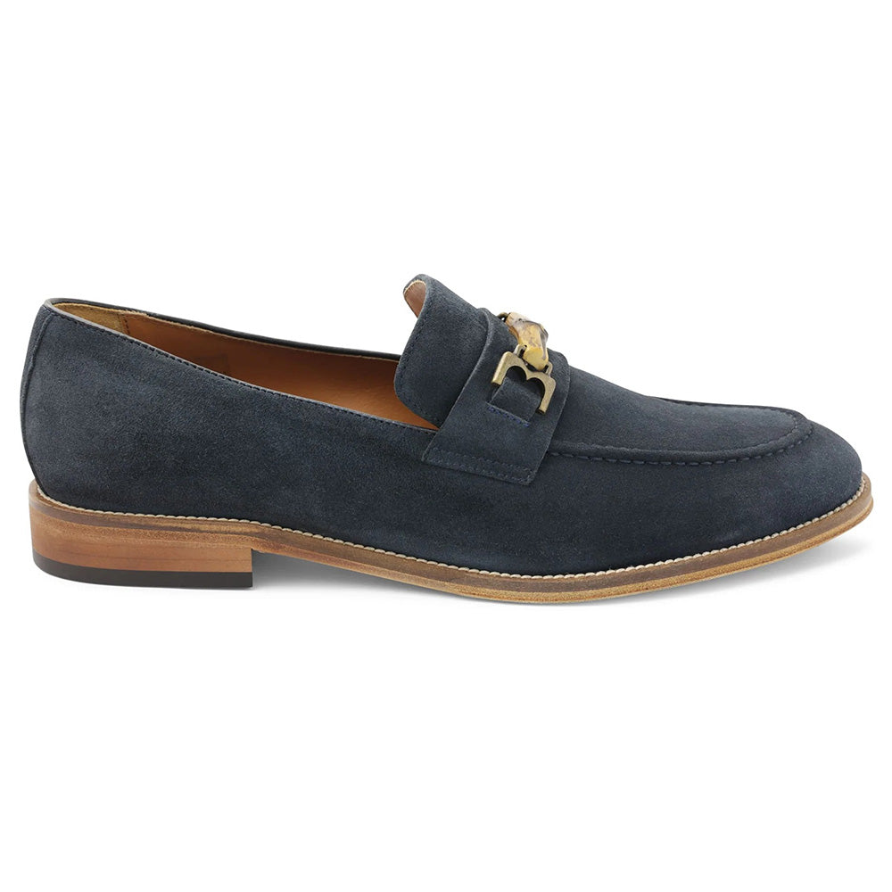 Bruno Magli Antonio Suede Loafers Navy