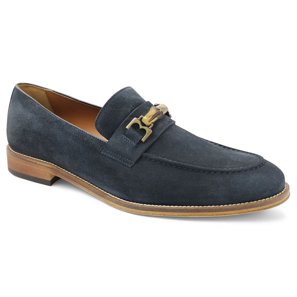 Bruno Magli Antonio Suede Loafers Navy