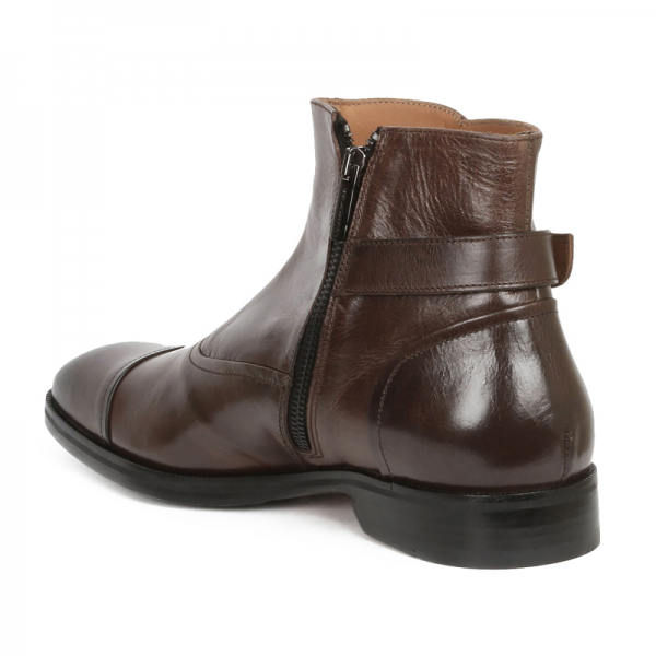 Bruno Magli Arcadia Cap Toe Boot Dark Brown