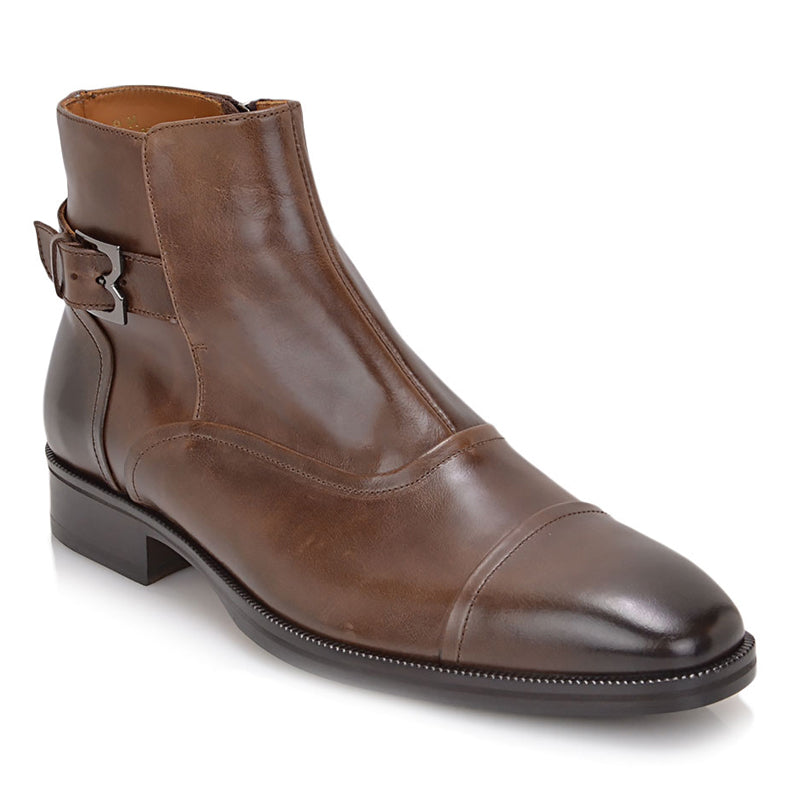 Bruno Magli Arcadia Cap Toe Boot Dark Brown