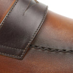 Bruno Magli Arezzo Two-tone Penny Loafers Cognac / Dark Brown
