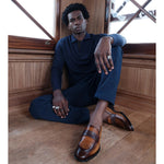 Bruno Magli Arezzo Two-tone Penny Loafers Cognac / Dark Brown