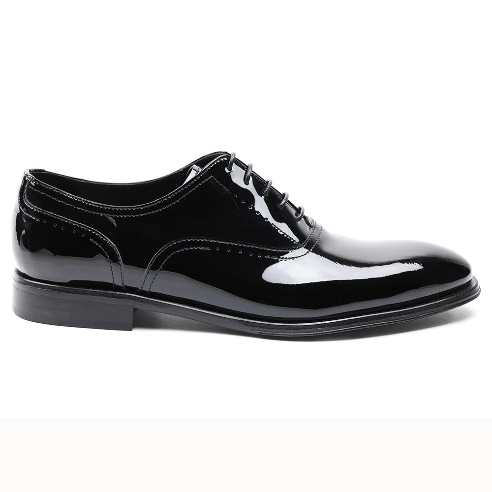 Bruno Magli Arno Sera Plain-toe Balmoral Oxfords Black Patent
