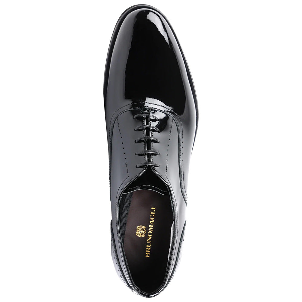 Bruno Magli Arno Sera Plain-toe Balmoral Oxfords Black Patent