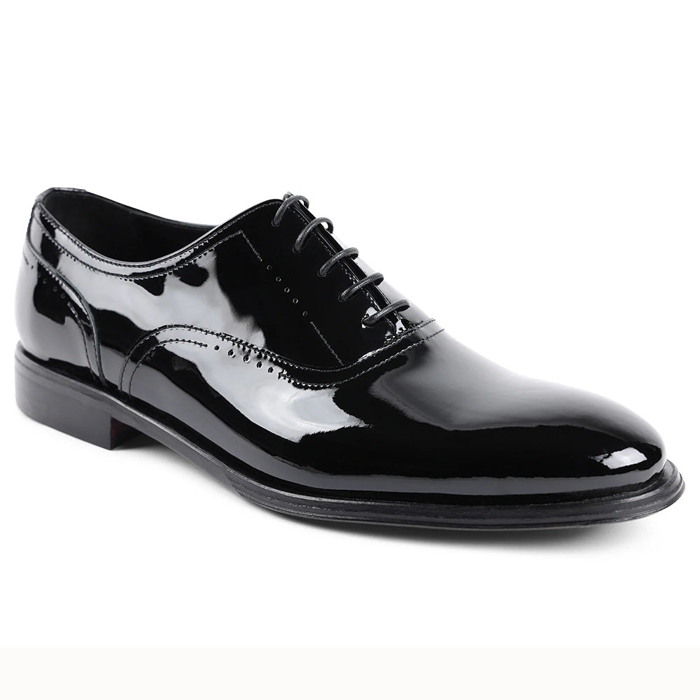 Bruno Magli Arno Sera Plain-toe Balmoral Oxfords Black Patent