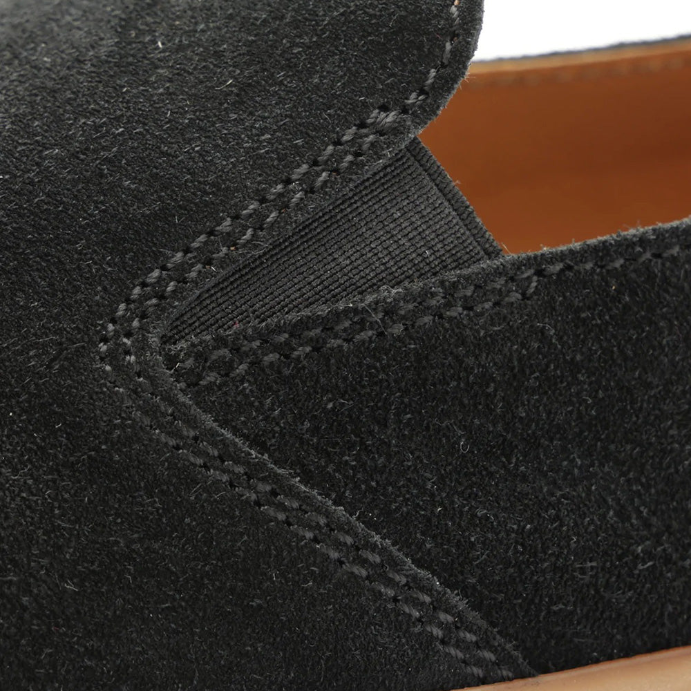 Bruno Magli Bilboa Suede Slip-on Shoes Black