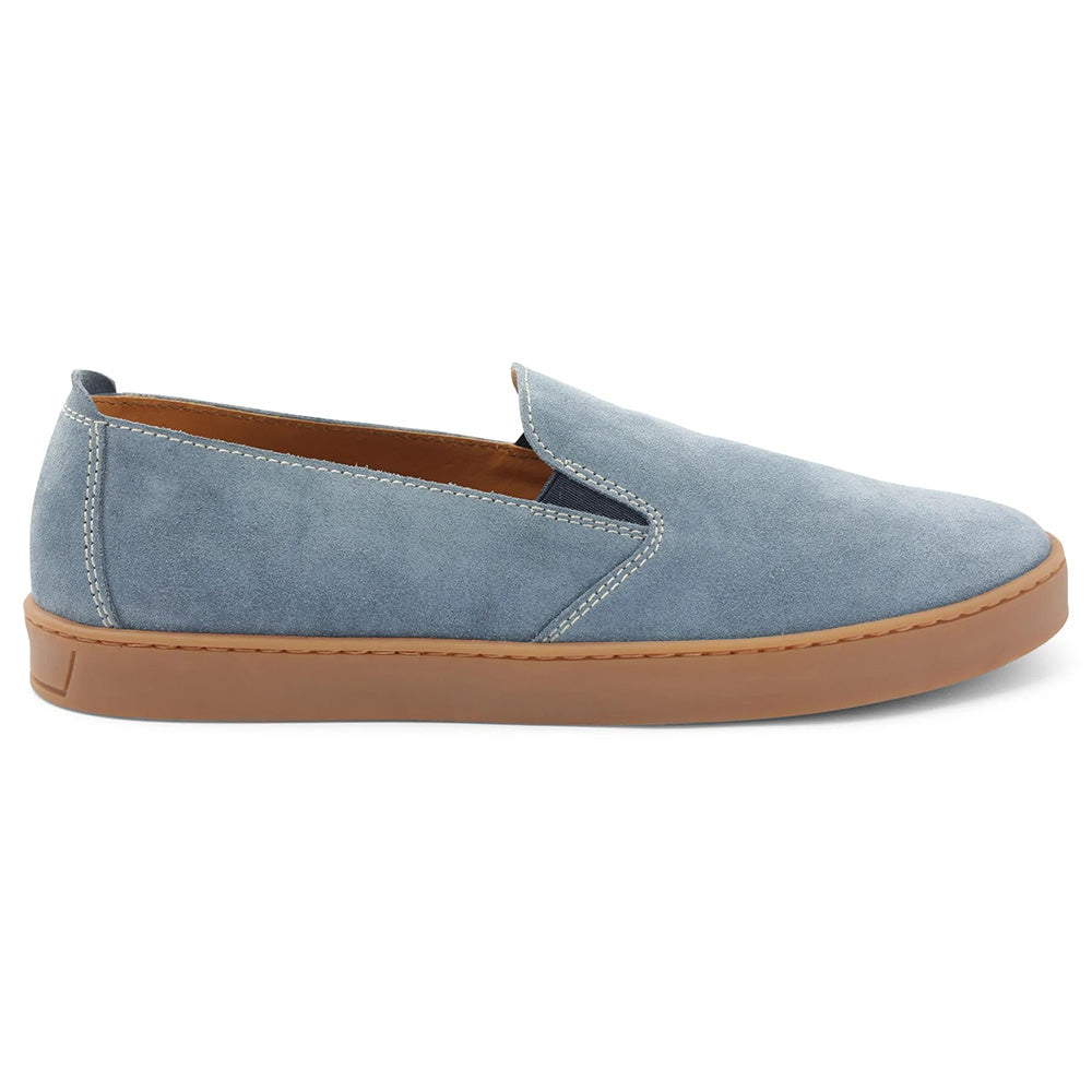 Bruno Magli Bilboa Suede Slip-on Shoes Light Blue
