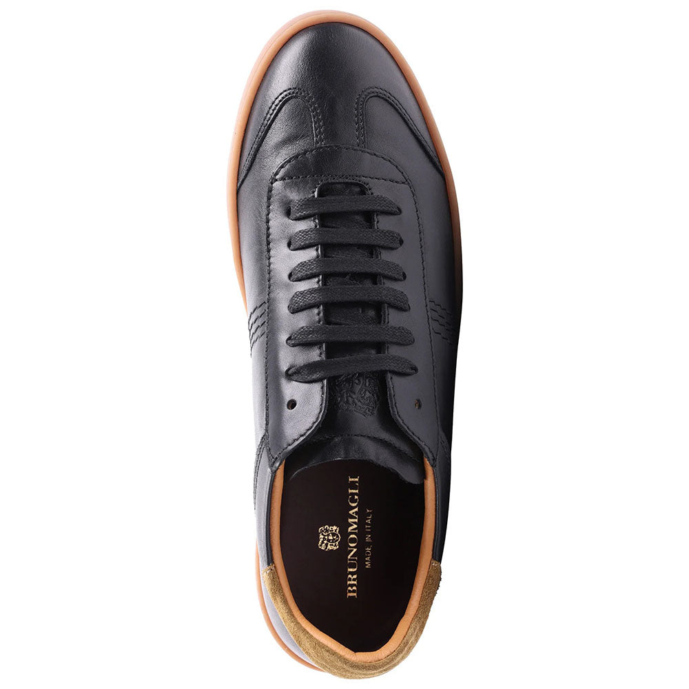 Bruno Magli Bono Leather Lace-up Sneakers Black