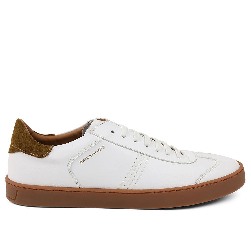 Bruno Magli Bono Leather Lace-up Sneakers White