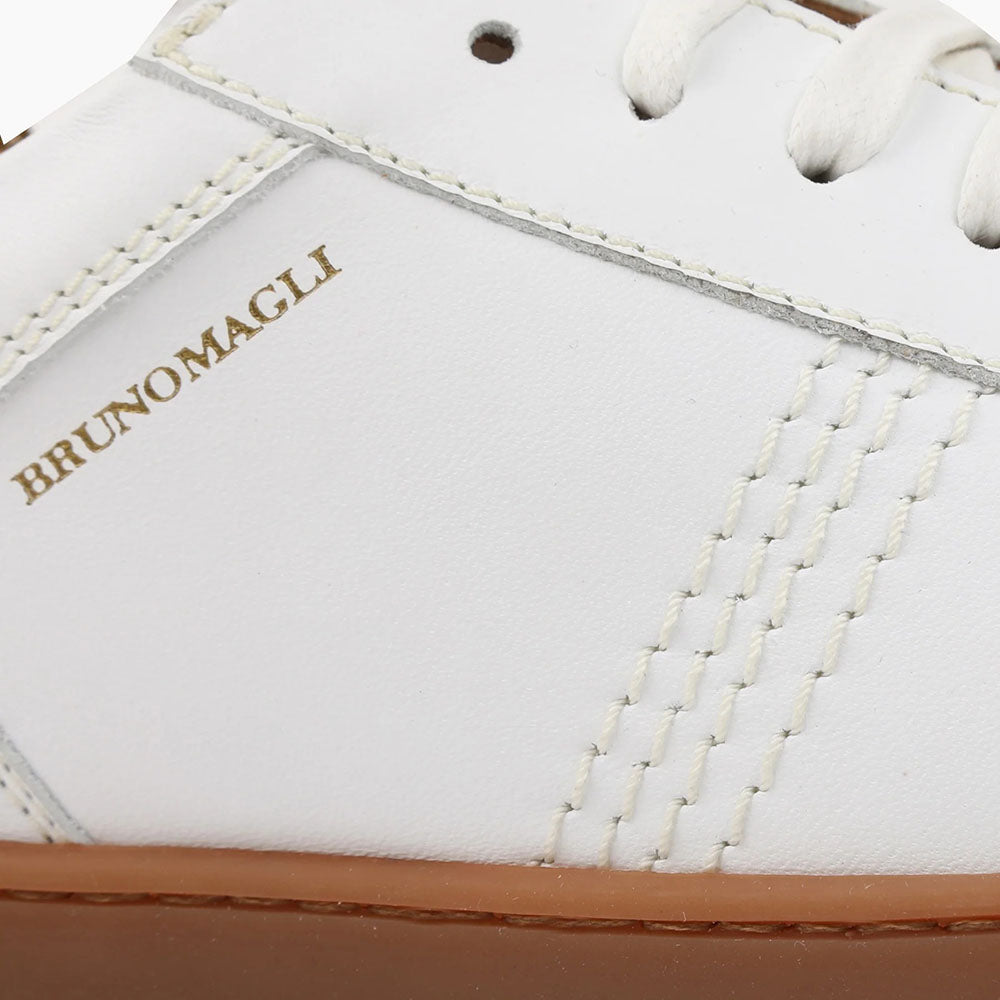 Bruno Magli Bono Leather Lace-up Sneakers White