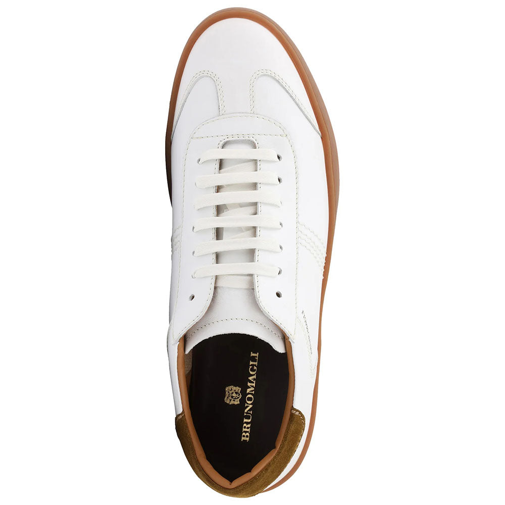 Bruno Magli Bono Leather Lace-up Sneakers White