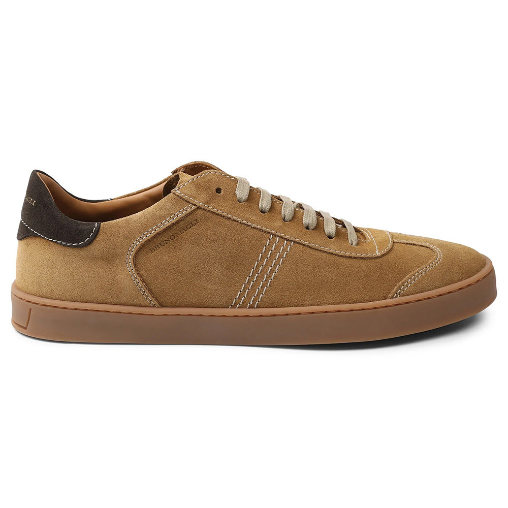 Bruno Magli Bono Suede Lace-up Sneakers Cognac