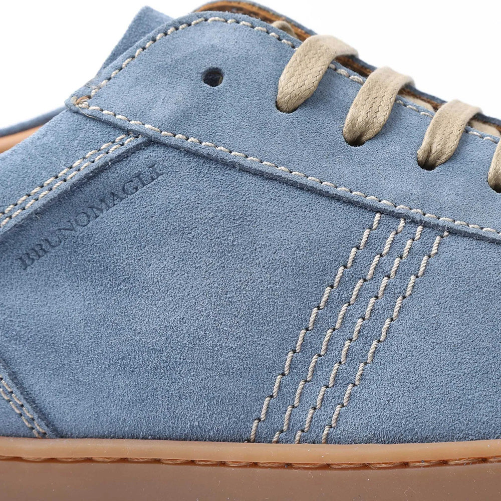 Bruno Magli Bono Suede Lace-up Sneakers Light Blue