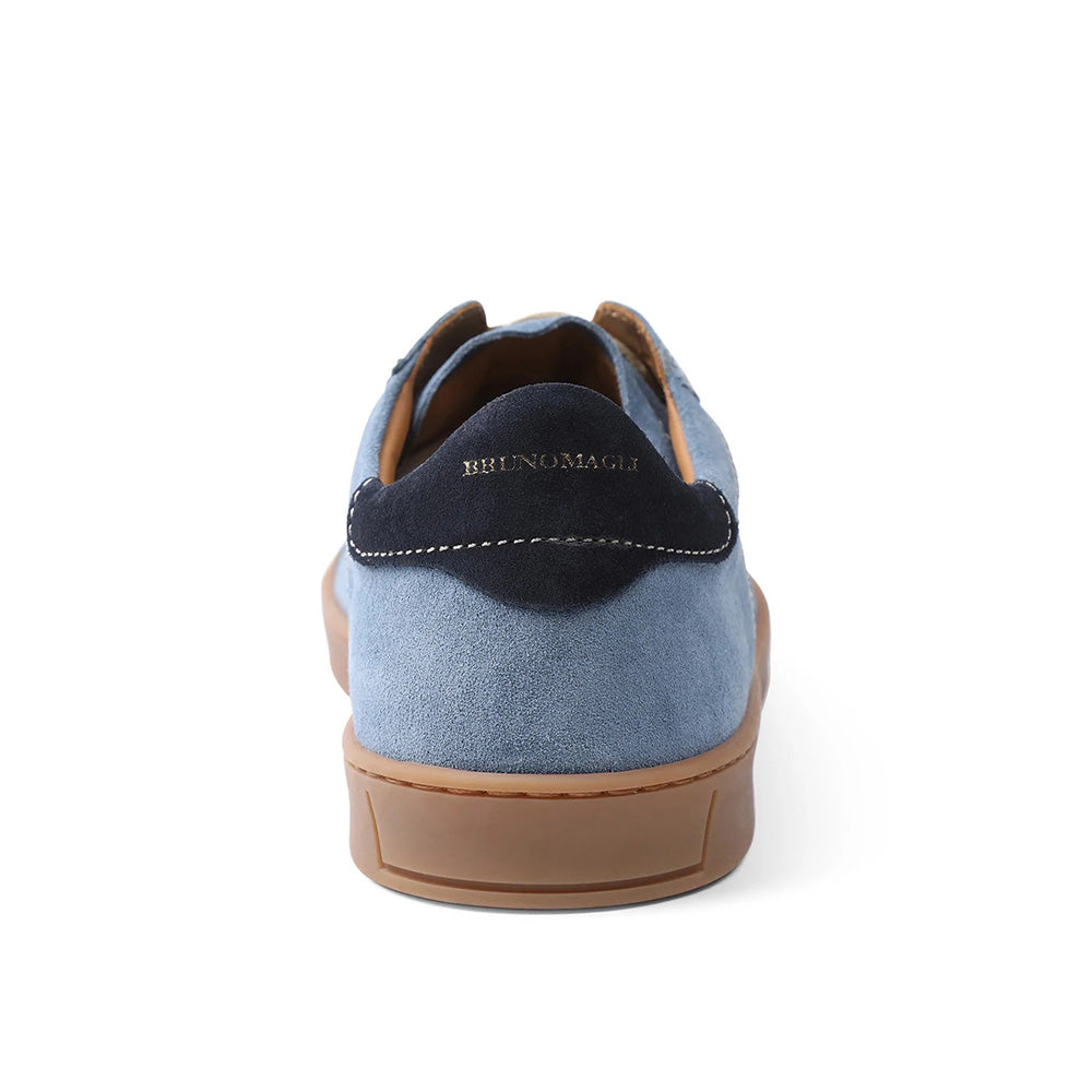 Bruno Magli Bono Suede Lace-up Sneakers Light Blue