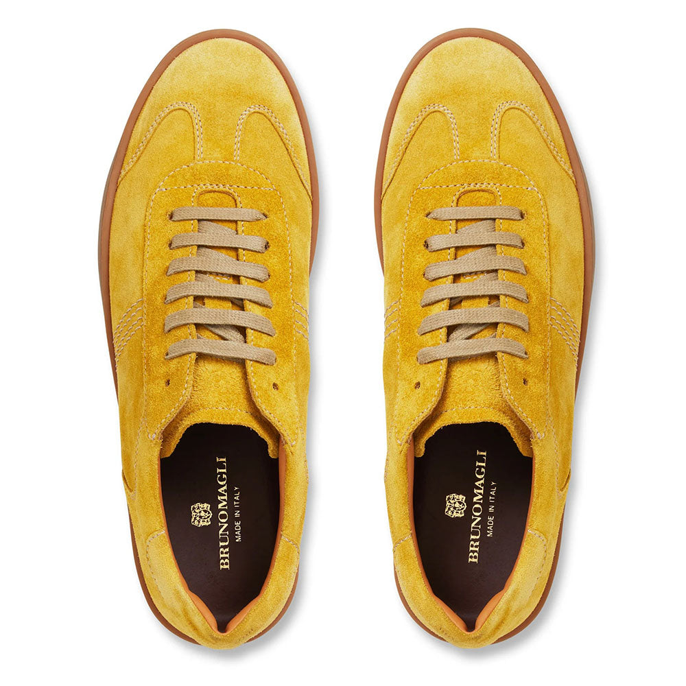 Bruno Magli Bono Suede Lace-up Sneakers Mimosa