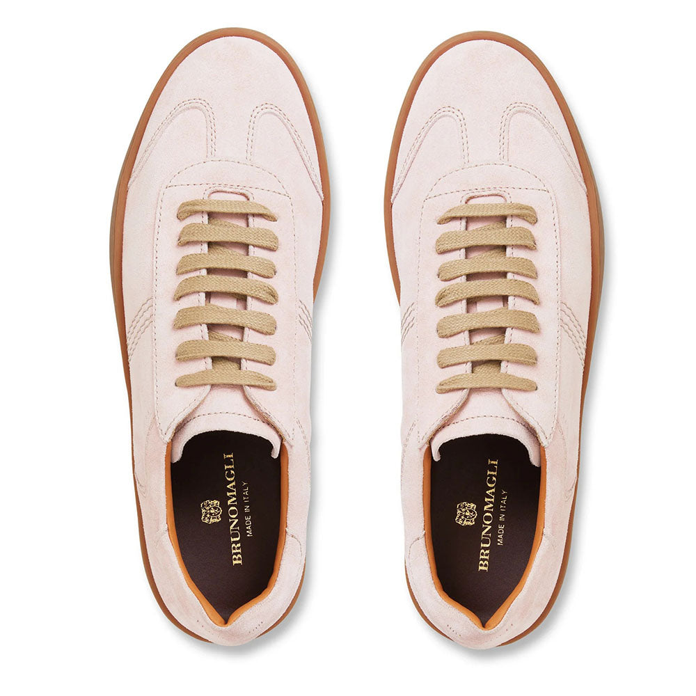Bruno Magli Bono Suede Lace-up Sneakers Pink