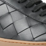 Bruno Magli Bono Woven Leather Lace-up Sneakers Black