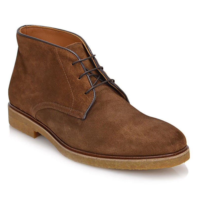 Bruno Magli Chavez Suede Snip Toe Boot Cognac