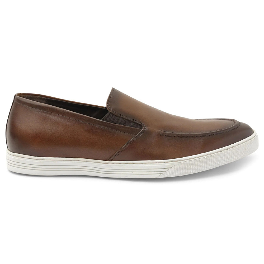 Bruno Magli Cielio Leather Venetian Loafers Cognac
