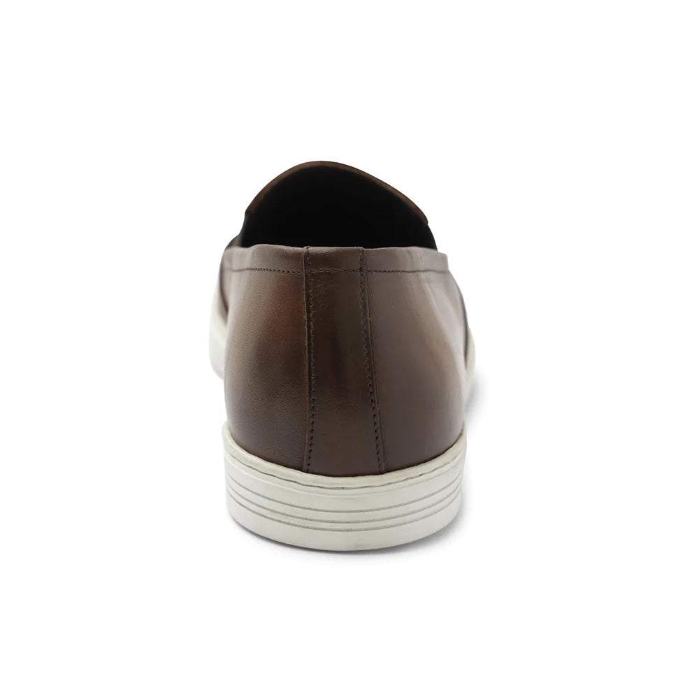 Bruno Magli Cielio Leather Venetian Loafers Cognac