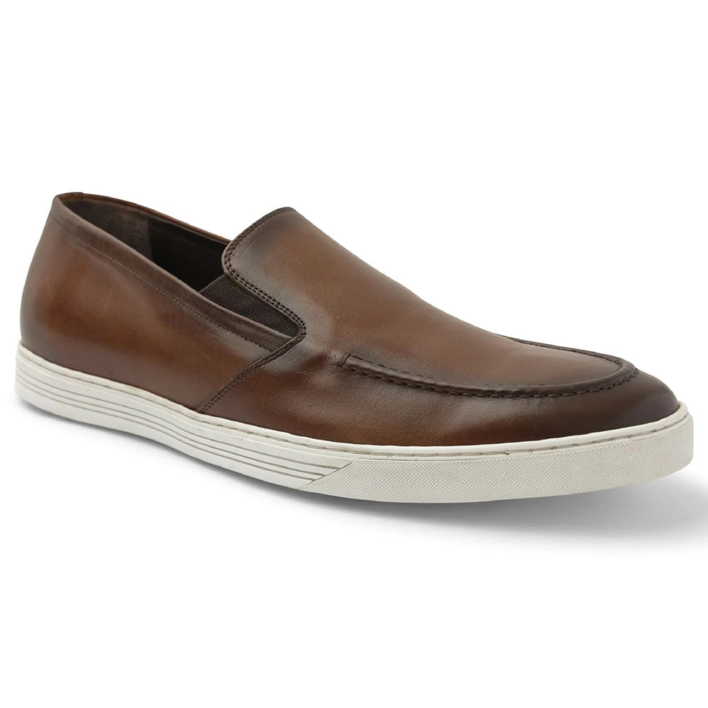Bruno Magli Cielio Leather Venetian Loafers Cognac