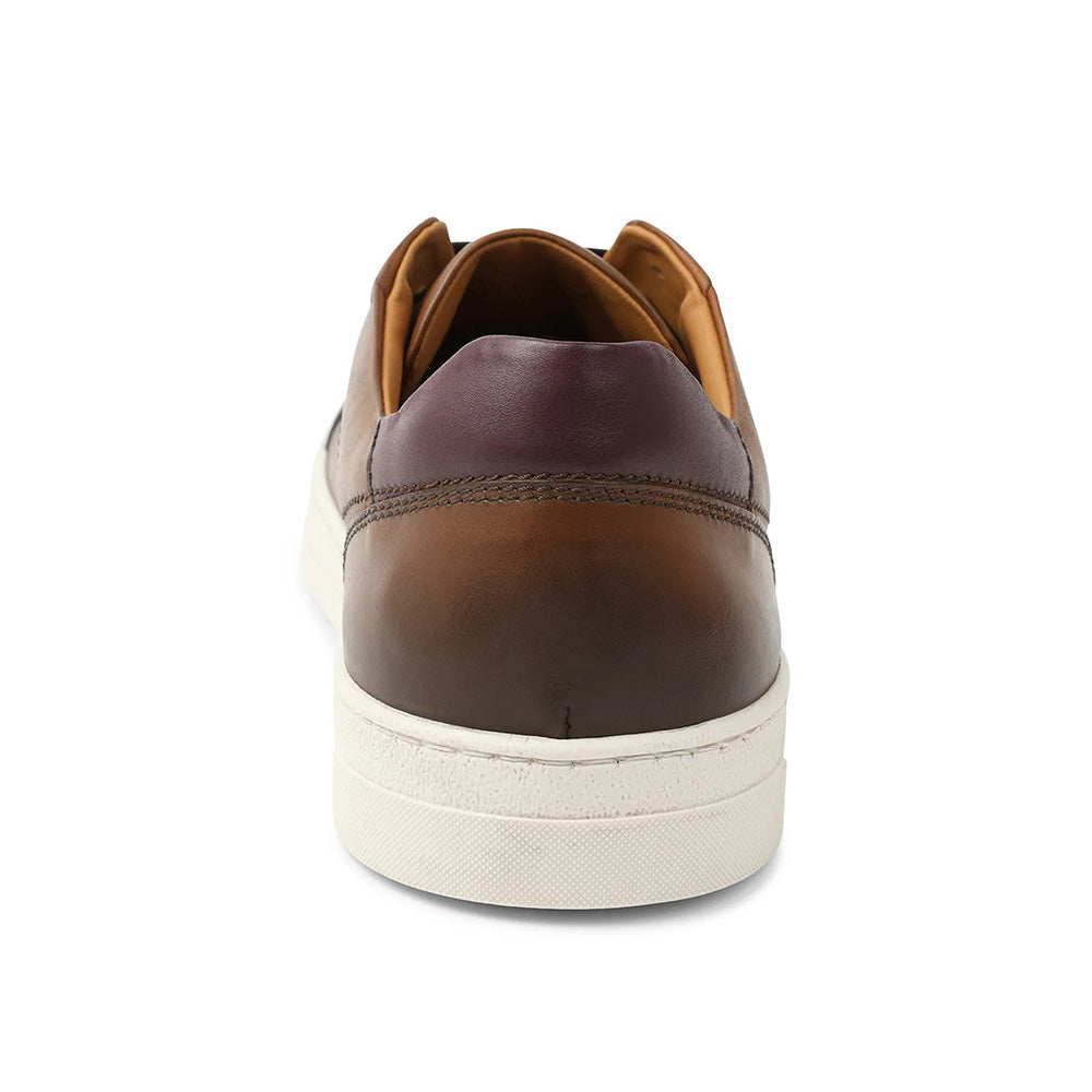 Bruno Magli Dante Leather Sneakers Cognac