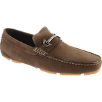 Bruno Magli Ebbu II Perforated Nubuck Bit Driving Loafers Dark Brown
