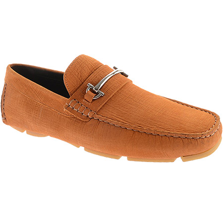 Bruno Magli Ebbu II Stamped Nubuck Bit Driving Loafers Brandy