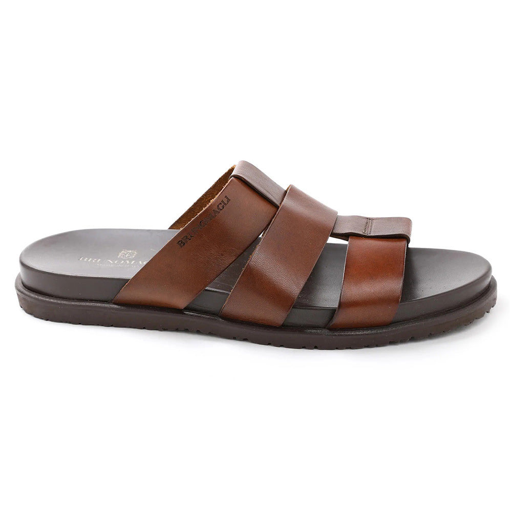 Bruno Magli Empoli Slide Sandals Dark Brown