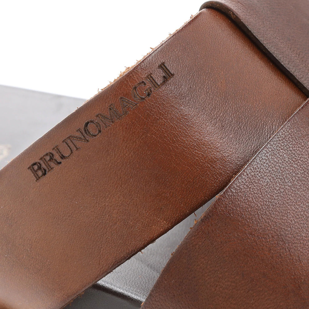 Bruno Magli Empoli Slide Sandals Dark Brown