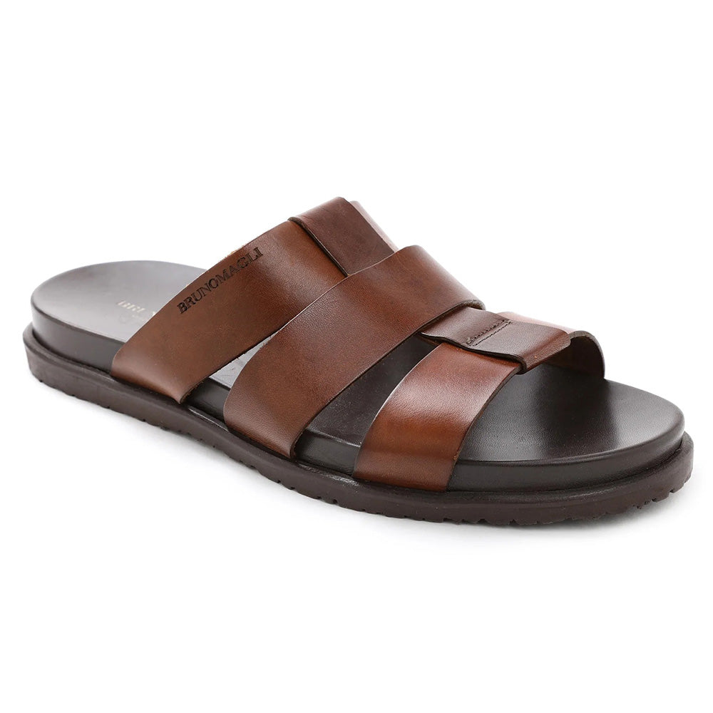 Bruno Magli Empoli Slide Sandals Dark Brown