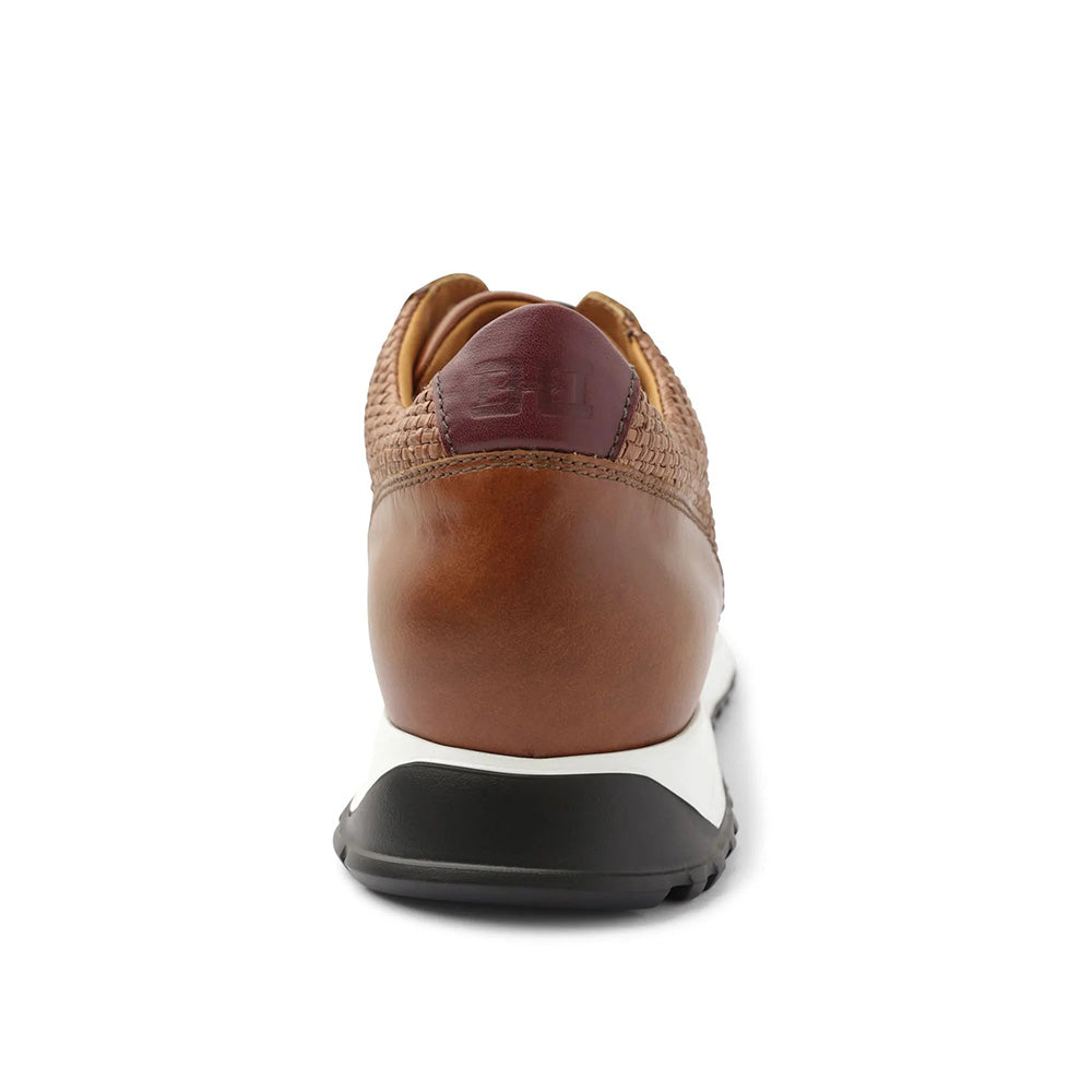 Bruno Magli Holden Leather Lace-up Sneakers Cognac