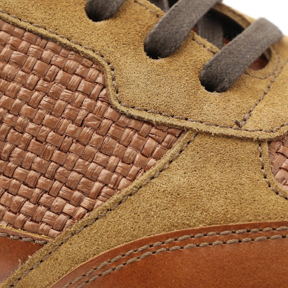 Bruno Magli Holden Leather Lace-up Sneakers Cognac