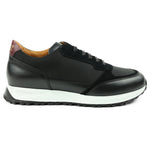 Bruno Magli Holden Leather / Nylon Lace-up Sneakers Black