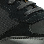 Bruno Magli Holden Leather / Nylon Lace-up Sneakers Black