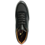 Bruno Magli Holden Leather / Nylon Lace-up Sneakers Black