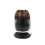 Bruno Magli Holden Leather / Nylon Lace-up Sneakers Black