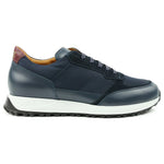 Bruno Magli Holden Leather / Nylon Lace-up Sneakers Navy