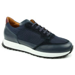 Bruno Magli Holden Leather / Nylon Lace-up Sneakers Navy