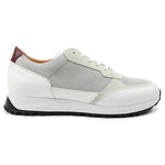 Bruno Magli Holden Leather / Nylon Lace-up Sneakers White / Light Grey